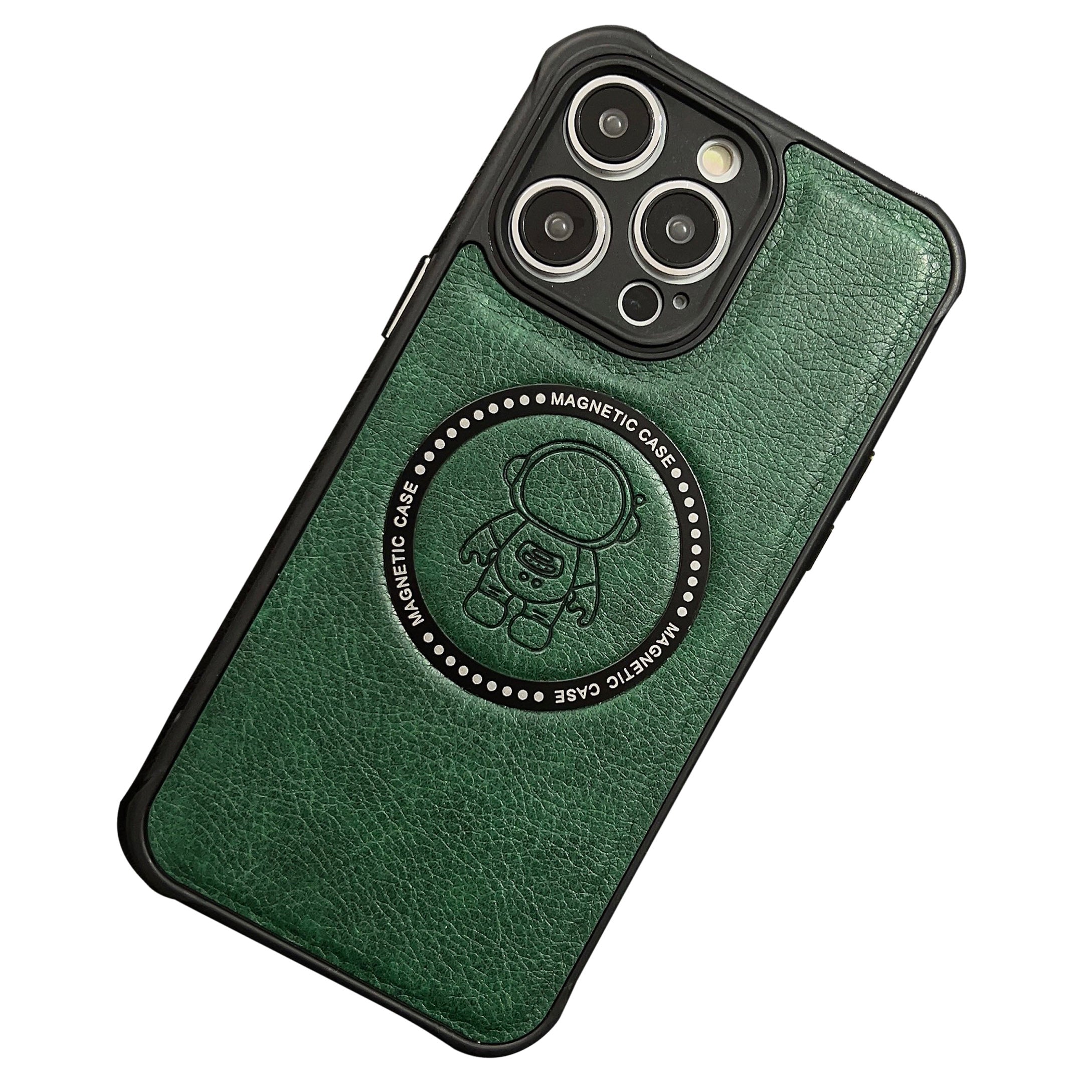 Magnetic Phone Case for iPhone 13 Pro Max 6.7 inch Compatible with MagSafe PU Leather Coated TPU PC Astronaut Pattern Imprinted Cover Magnetic Phone Case for iPhone 13 Pro Max 6.7 inch Compatible with MagSafe PU Leather Coated TPU PC Astronaut Pattern Imprinted Cover
